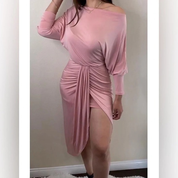 Collections by Ruby Dresses & Skirts - ❤️ Long Sleeve Dressy Tulip Skirt Knee Length Dress